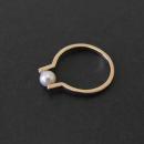 リング グレイン パール S サイズ9号 ブラス ゴールド 指輪 おしゃれ アクセサリー 上品