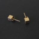 ピアス BRASS ルッソ キューブ ゴールド ブラス おしゃれ シンプル アクセサリー 幅0.5