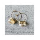 ピアス ぺブル ブリアント CL クリア 水晶 ブラス シルバー おしゃれ 綺麗 上品 直径1.5