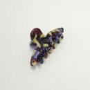 ヘアークリップ グロス クレンメン PU パープル セルロイド マーブル ヘアアクセサリー 幅6.5