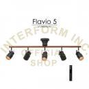 フラヴィオ5シーリングライト ミニレフ球付き 天井照明 おしゃれ スポットライト 幅121