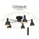 オットシュテット シーリングライト ミニレフ球付き ブラック スチール 天井照明 おしゃれ 幅63