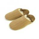 ルームシューズ TWILL ストライプ メンズ BE ベージュ ウール 2個セット メンズフリー