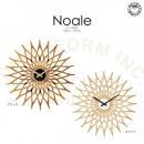 ノアーレ BK 壁掛け時計 ウォールクロック 幾何学 木製 おしゃれ ブラック 直径44