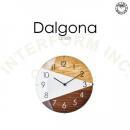 ダルゴナ 壁掛け時計 ウォールクロック モダン 木製 おしゃれ ブラウン 直径30