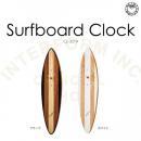 サーフボードクロック WH 壁掛け時計 ウォールクロック 木製 おしゃれ 高さ41.5