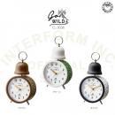 ゴーワイルド GN 目覚まし時計 置き時計 スチール ガラス プラスチック おしゃれ 高さ19