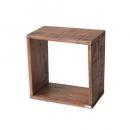 RECYCLE WOOD オープンBOX スクエア (L)アンティーク調 シェルフ ブラウン 幅35