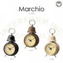 マルキオ GD 目覚まし時計 置き時計 スチール ガラス アンティーク調 おしゃれ 高さ15