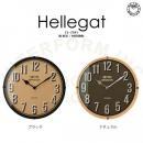 ヘレガト NA 壁掛け時計 ウォールクロック 木製 ガラス アンティーク調 おしゃれ 直径25.5