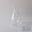 GLASS バルブベース プランプ フラワーベース クリア 花瓶 おしゃれ 直径10