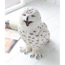 ヒラリアス・オウル オブジェ ディスプレイ 置物 アンティーク調 動物 ホワイト 高さ28