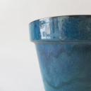 POTTERY カラーワーク フラワーポット (L) BL ブルー おしゃれ 7号鉢