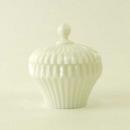 オペーク キャニスター ラウンド WH ホワイト ガラス 小物入れ かわいい 直径11.5