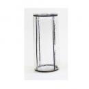 バブルガラス アイアン ライン フラワーベース (L) 花瓶 クリア おしゃれ 直径16