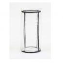 バブルガラス アイアン ライン フラワーベース (M) 花瓶 クリア おしゃれ 直径14