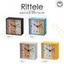 リットール BK 置き時計 目覚まし時計 プラスチック おしゃれ ナチュラル 高さ8.5