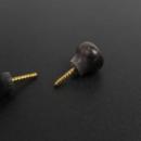 KNOB スモール ヴィス ボーン BK ブラック 6個セット DIY アンティーク調 直径1.5