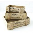 ガーデンウッドボックスM 3個セット アンティーク調 箱 ボックス ケース 木製 幅28-37.8