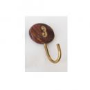 WOOD マグネット フック ナンバー オーバル 03 3個セット アンティーク調 幅4