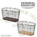 ジェネラルマニュファクチャ ワイヤーバスケット BN 収納ボックス ハンドル おしゃれ 幅44