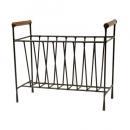 アイアン&WOODマガジンラック 木製 アンティーク調 シーシャムウッド 無垢材 幅39