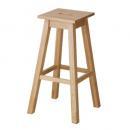 角ハイスツール 2個セット 椅子 チェア 木製 ナチュラル 自然 シンプル 棚 ラック 高さ70