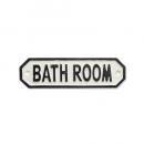 アイアンプレート BATH ROOM お風呂 ホワイト サイン ネーム 通販