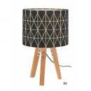 オレフォス テーブルランプ ブラック LED電球付き 布 木 スチール