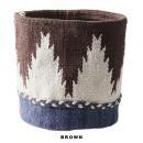 プランターカバー ブラウン M 植木鉢 手織り ガーデニング 高さ16 通販