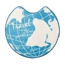 トイレマット アメリカン レトロ かっこいい クラシック 個性的 丸型 地球 ブルー