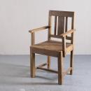 シンプルアームチェア アンティーク家具 おしゃれ 木製 ブラウン 茶 ナチュラル 椅子 高さ88