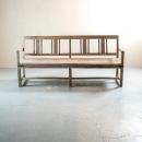 ベンチ アンティーク家具 おしゃれ 木製 シャビー 椅子 チェア ミディアムブラウン 幅185