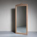 ミラー(無塗装) アンティーク調 おしゃれ 木製 シャビー 鏡 ライトブラウン 高さ186