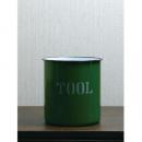 ツールホルダーセット O/L グリーン ホーロー キッチン用品 カトラリーBOX アンティーク調 緑