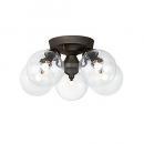 Tango-ceiling lamp タンゴシーリングランプ5灯 白熱球付 クリア 天井照明 幅56