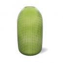 トルシヨンガラスベースP ガラス 花瓶 フラワーベース グリーン 彫り 上品 おしゃれ 高さ29