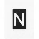 アイアンプレートN③ 3個セット アルファベットオブジェ ブラック おしゃれ カジュアル 高さ60