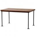 ミニテーブル (スモール) 木製 シンプル アイアン アンティーク調 シーシャムウッド 幅45