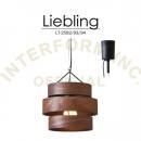リープリング BN ペンダントライト 一般球形LED電球付き 天井照明 木製 おしゃれ 高さ26.5