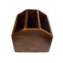 ウッド整理ボックス 木製 アンティーク調 シーシャムウッド 無垢材 ツールボックス 幅15