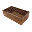 ティッシュボックス スクロール 木製 アンティーク調 シーシャムウッド 無垢材 幅28