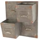 Old Drawer プランター 4window 壁掛け メタル おしゃれ BOXケース シャビー