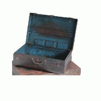 Antique メタルトランク M シャビー 収納 ディスプレイ プランター おしゃれ ケース