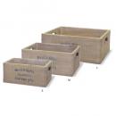 セドリュボックス set3-WH SML3個セット 木箱 ホワイト ガーデン 幅210~290