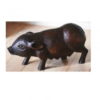 Wood Carve プランプ Pig オブジェ 置物 ホームアクセサリー かわいい 木彫り