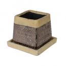 METAL GLAZED POT SQUARE L プランター テラコッタ 四角 高さ15.5