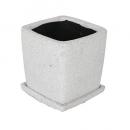 GLAZED POT SQUARE WHITE L プランター テラコッタ ホワイト 高さ19.5