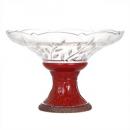 COMPOTE コンポート 花器 ポプリスタンド ガラス レッド おしゃれ 器 高さ22