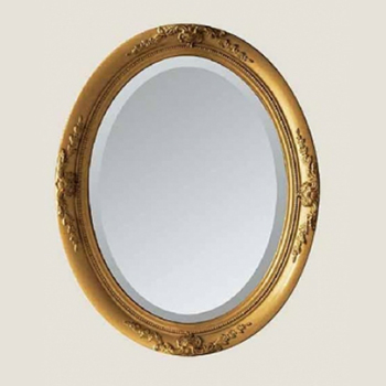 丸型アンティーク調クラシックミラー 鏡(L ゴールド) ヨーロピアン レトロ お洒落